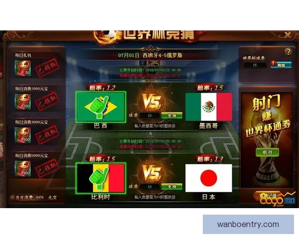 世界杯竞猜入口全面开启，参与即有机会赢取丰厚奖品，快来一探究竟！
